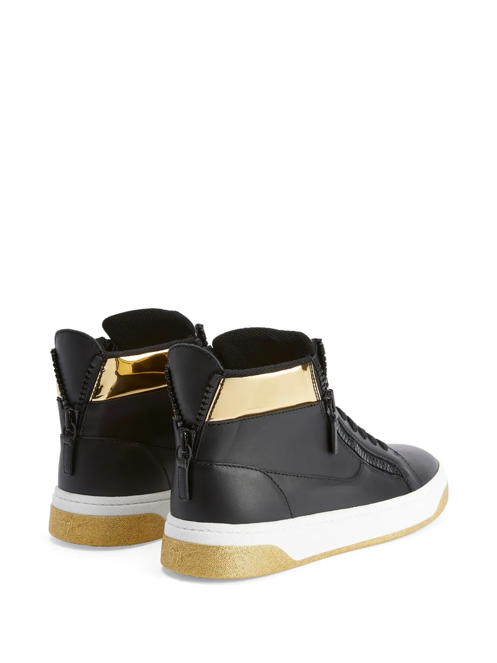 Высокие кроссовки с эффектом металлик Giuseppe Zanotti, черный — фото 3