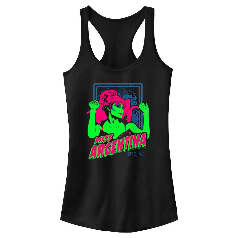 

Юниорская майка Beetlejuice Miss Argentina Racerback Licensed Character, черный