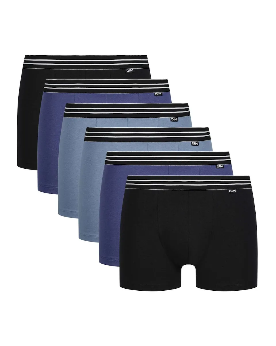 

Набор из шести мужских боксеров из эластичного хлопка разных цветов с незаметной резинкой EcoDIM Dim