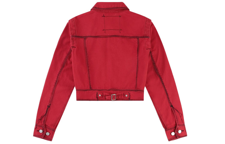 Levis Куртка джинсовая женская красная Feng Chen Wang, Red — фото 3