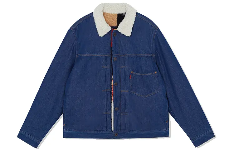 

Флисовая куртка мужская синий Levis