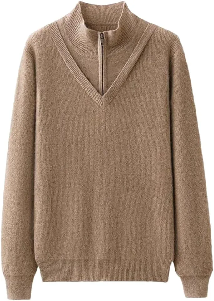 

Мужской теплый кашемировый свитер YTR6TW с полувысоким воротником