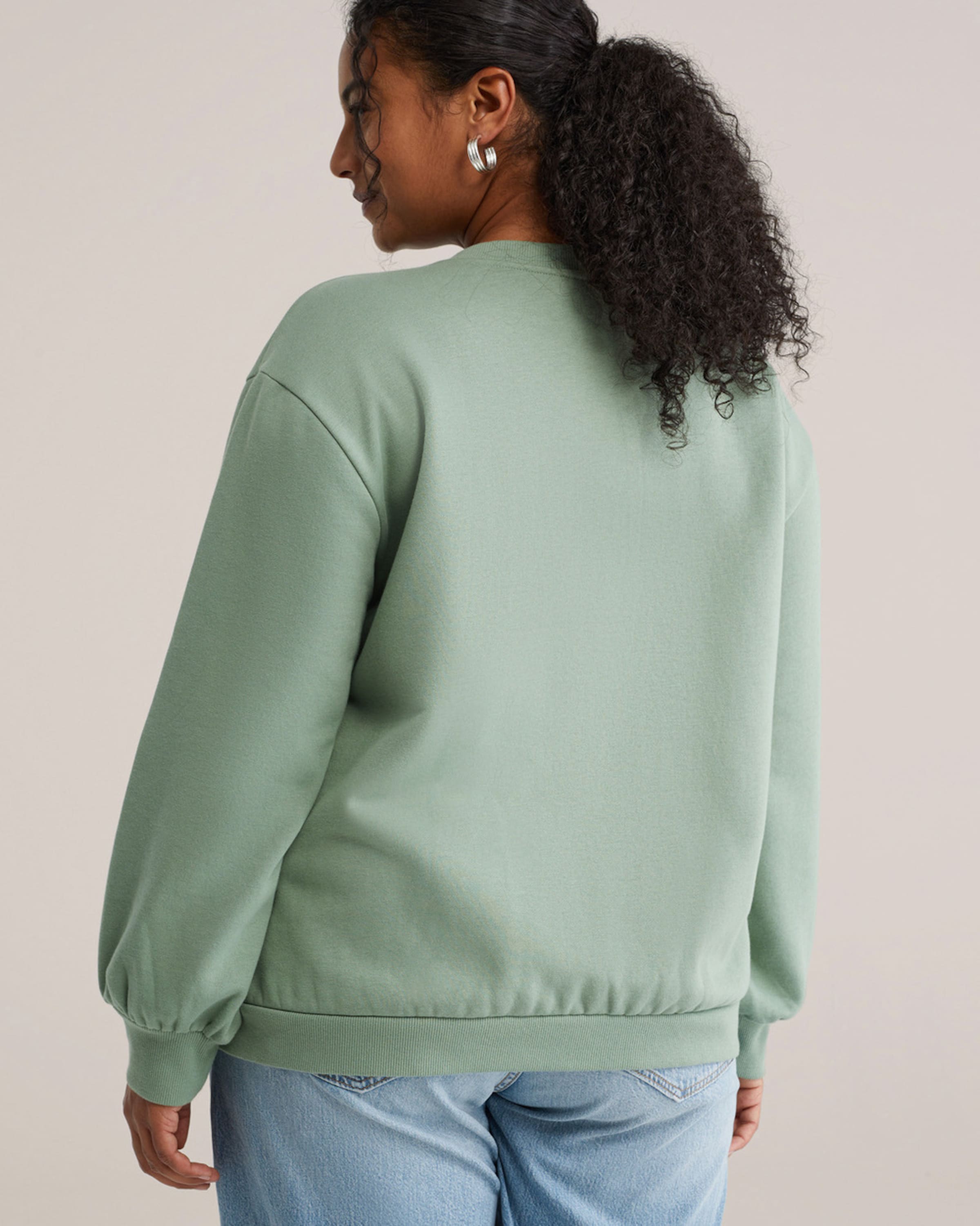 

WE Fashion Свитшот в цвете Mint, Серый, WE Fashion Свитшот в цвете Mint