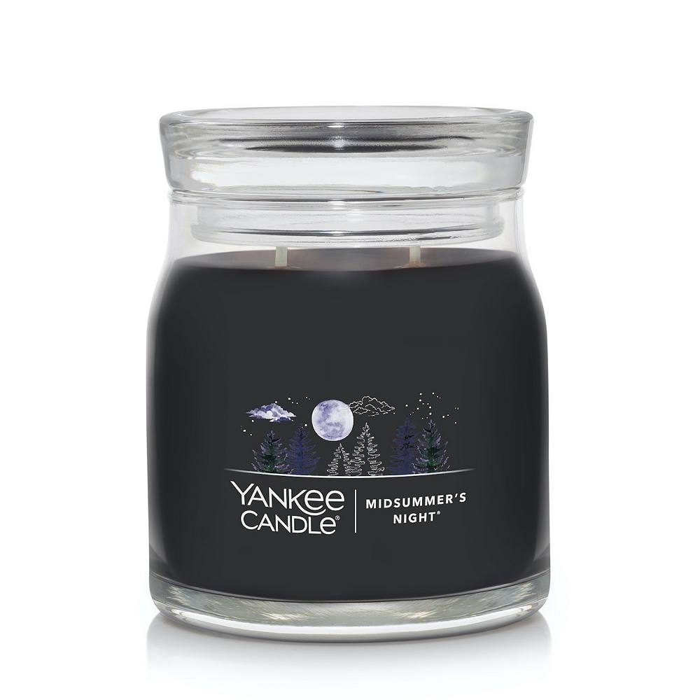 

Yankee Candle Ночь в летнюю ночь, 13 унций. Фирменная средняя банка для свечей, черный