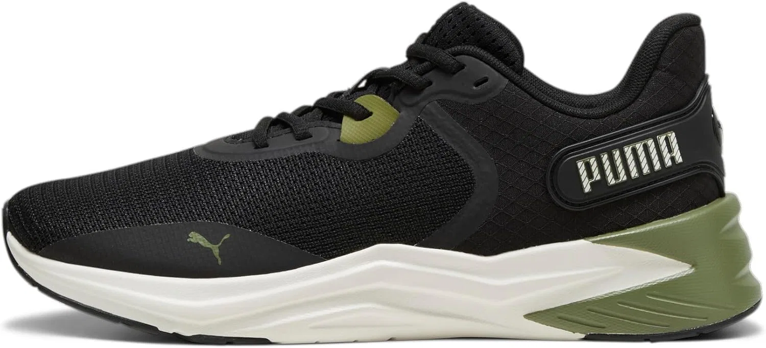 Кроссовки для бега по шоссе PUMA Unisex Disperse Xt 3 Neo Force, Olive Green Puma Black Warm White