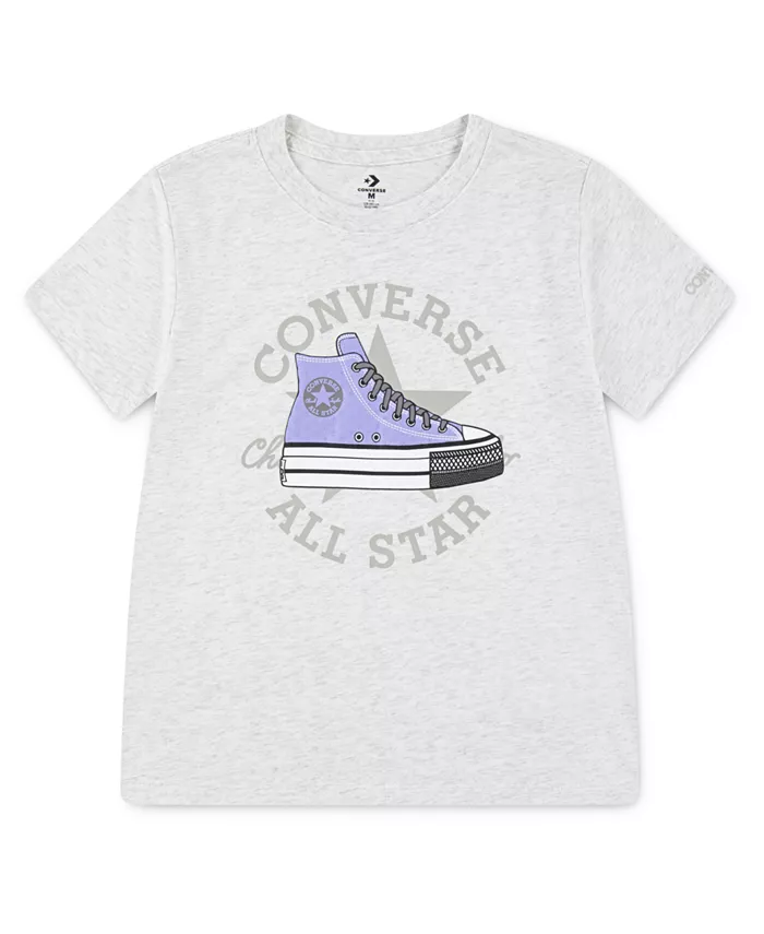 

Футболка с принтом "Dissected Chuck" для девушек plus-size Converse, серый