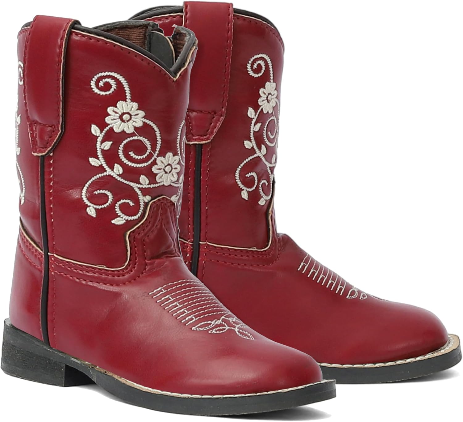 

Детские западные сапоги TuffRider Fire Red с цветочным узором, красный