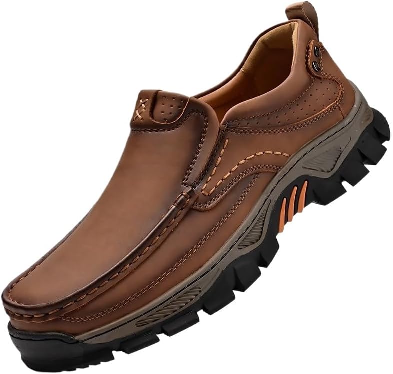 

Мужские ортопедические комфортные повседневные лоферы из натуральной кожи без шнурков Vauxhaller, светло-коричневый