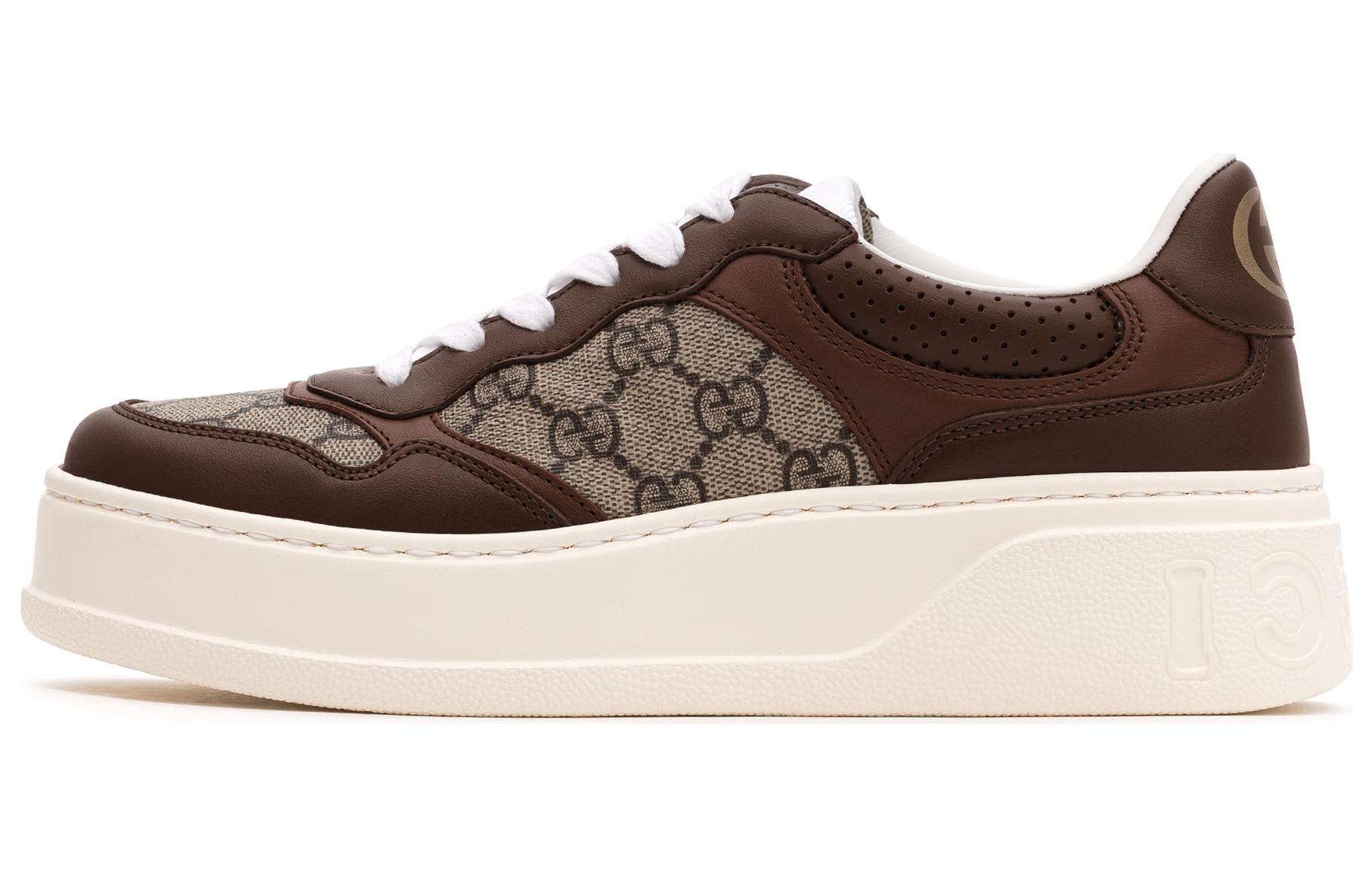 GUCCI Кроссовки Leather Gg 'Light Brown' женские