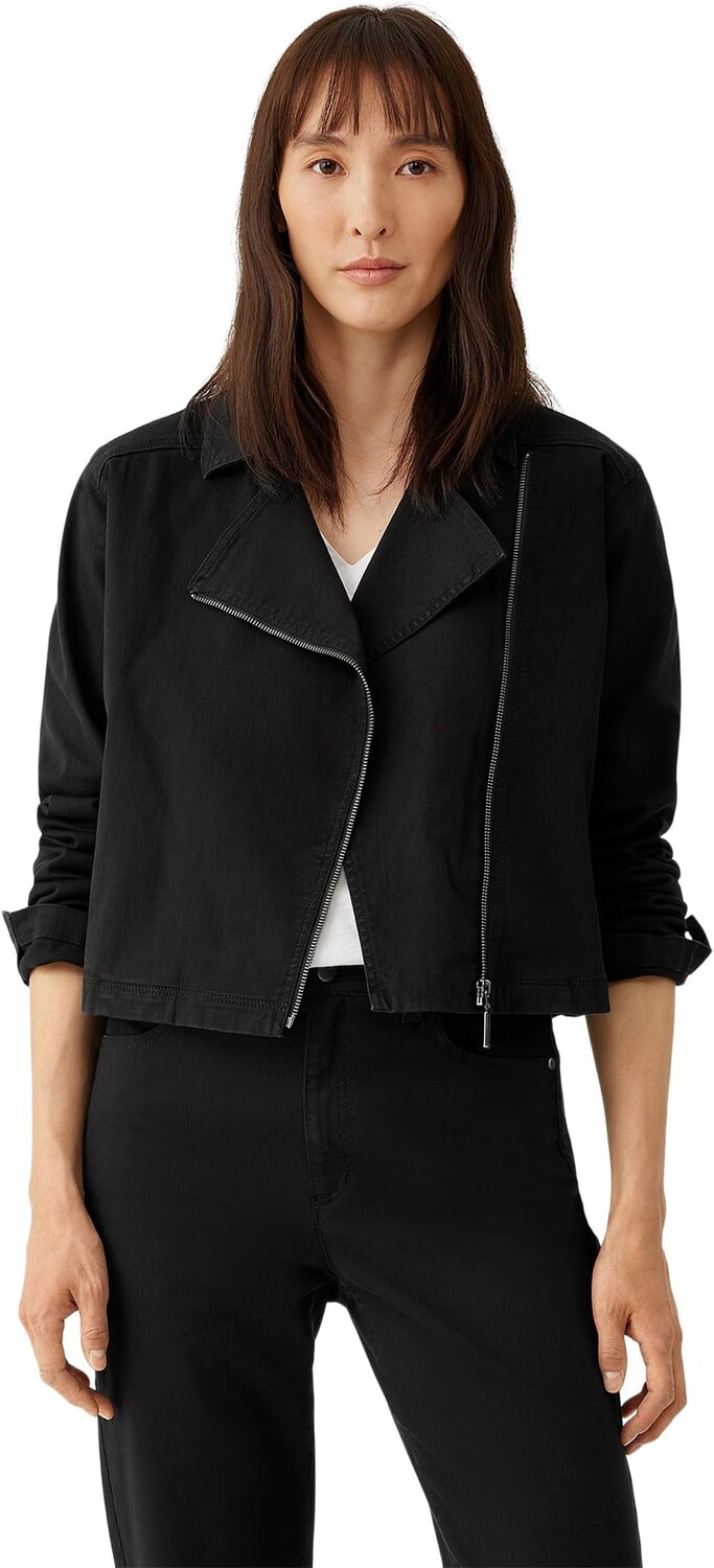 

Куртка Eileen Fisher Short Rider Jacket, черный