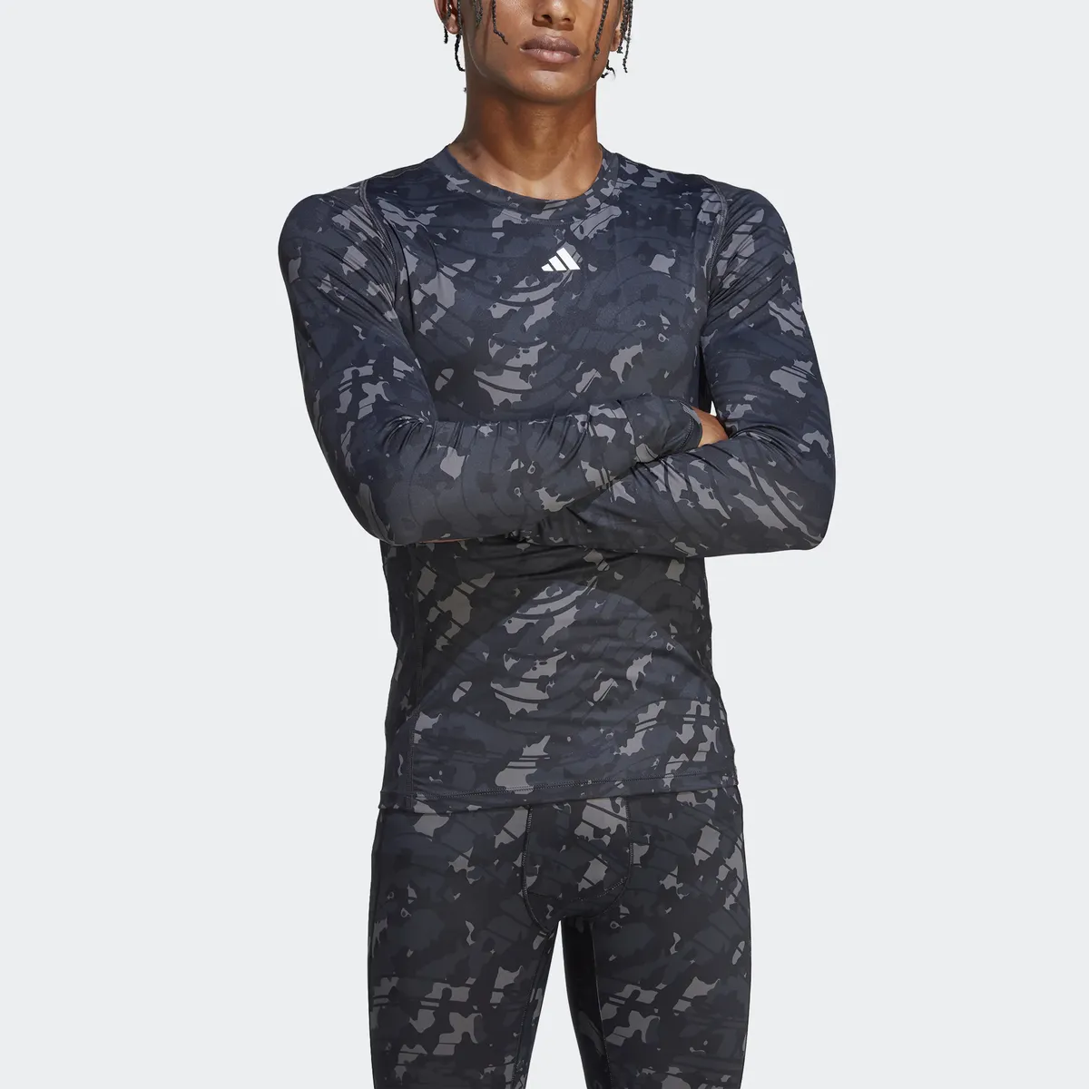 

Функциональная рубашка adidas Performance "TECHFIT ALLOVER PRINT TRAINING LONGSLEEVE", черный