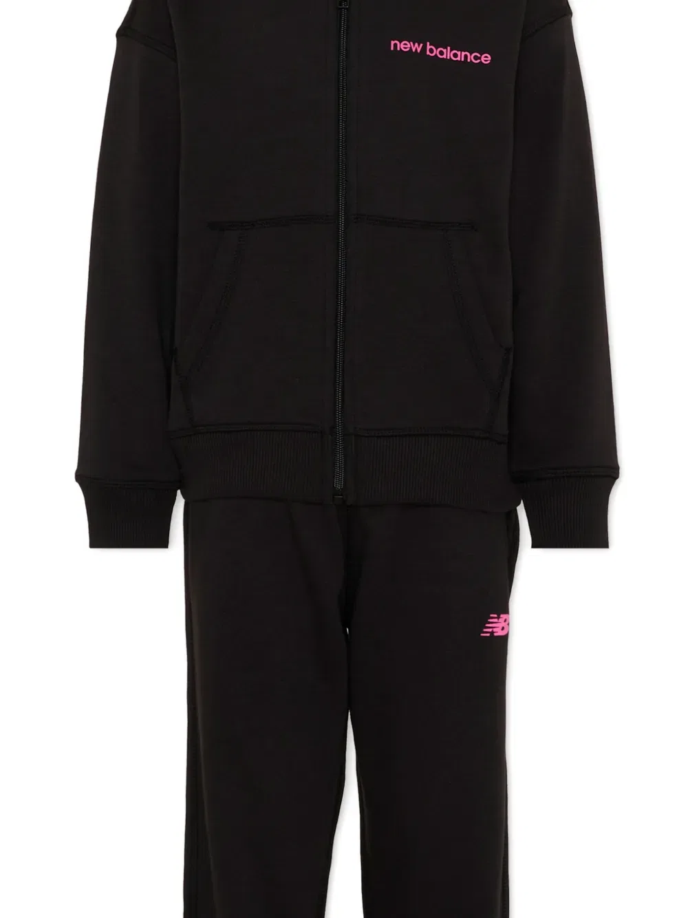 Спортивный костюм с капюшоном и логотипом New Balance Kids, черный — фото 3