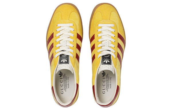 Кроссовки adidas x gazelle 'yellow velvet' Gucci, желтый — фото 2