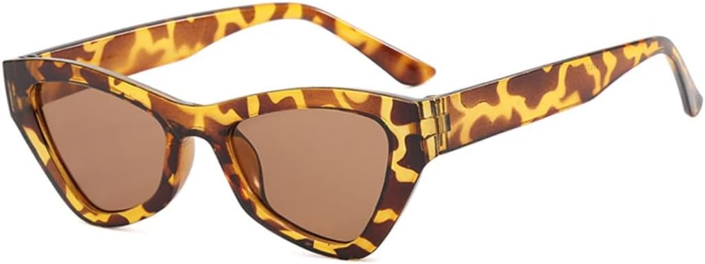 

Солнцезащитные очки с защитой от УФ-излучения UV400 | «Кошачий глаз», маленькая оправа | Линзы конфетных цветов для занятий спортом на открытом воздухе и вождения DSVIGF, Leopard Tea