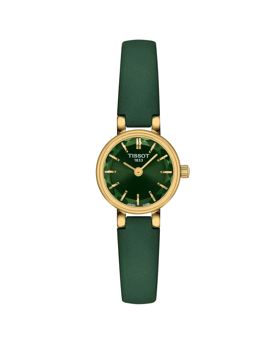 

Женские часы коллекции Lovely из зеленой кожи Tissot
