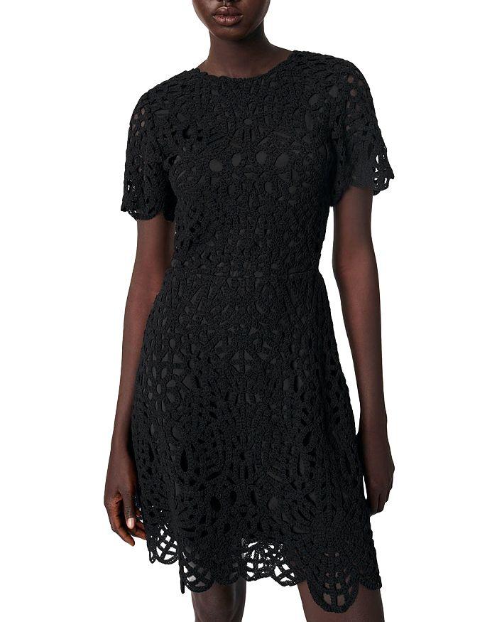 

Короткое платье крючком Maje, черный