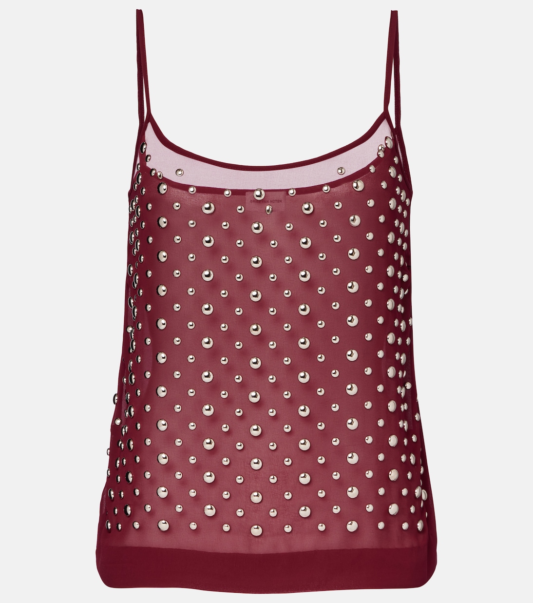 

Прозрачная майка с заклепками Dries Van Noten, Bordeaux