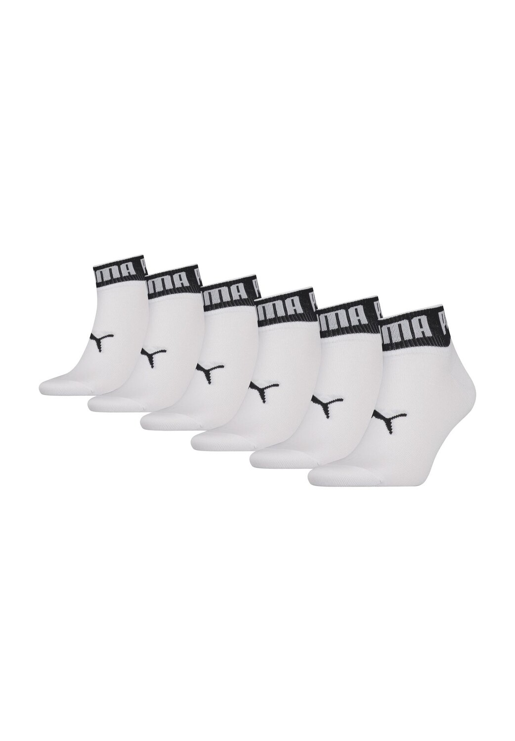 

Короткие носки, 6 шт., логотип, плоский носок PUMA, белый
