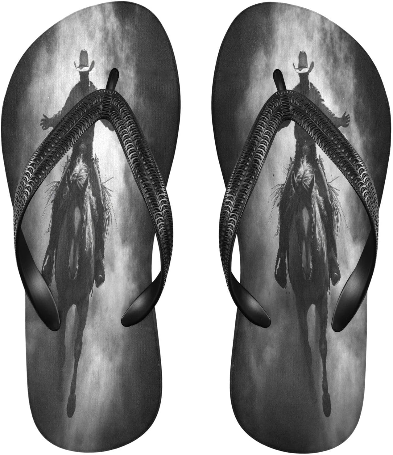 

Ковбойские сандалии на пляж, черные шлепанцы с ремешком, резиновые нескользящие летние тапочки, обувь для женщин и мужчин Sinestour