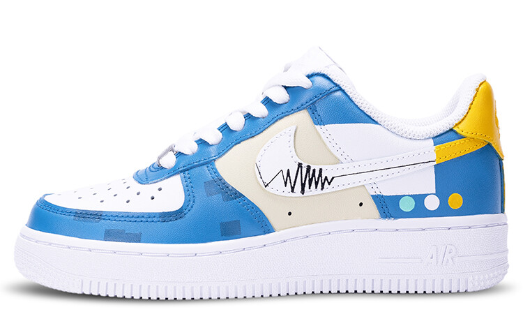 

Кроссовки Nike Air Force 1 Skateboard Shoes Men Low-Top Blue Yellow/White