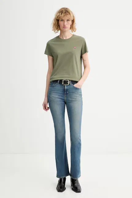 Футболка хлопковая PERFECT Levi's, зеленый — фото 2