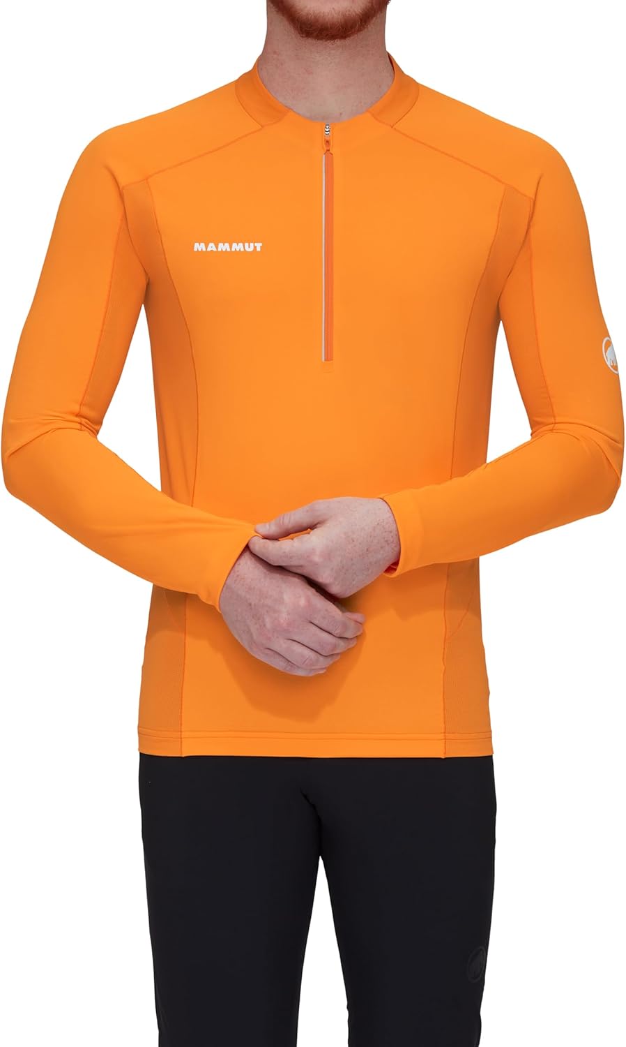 

Футболка Aenergy FL с половинной молнией и длинным рукавом, азиатский крой, мужская/Aenergy FL с половинной молнией и длинным рукавом, мужская Mammut, темно-мандариновый