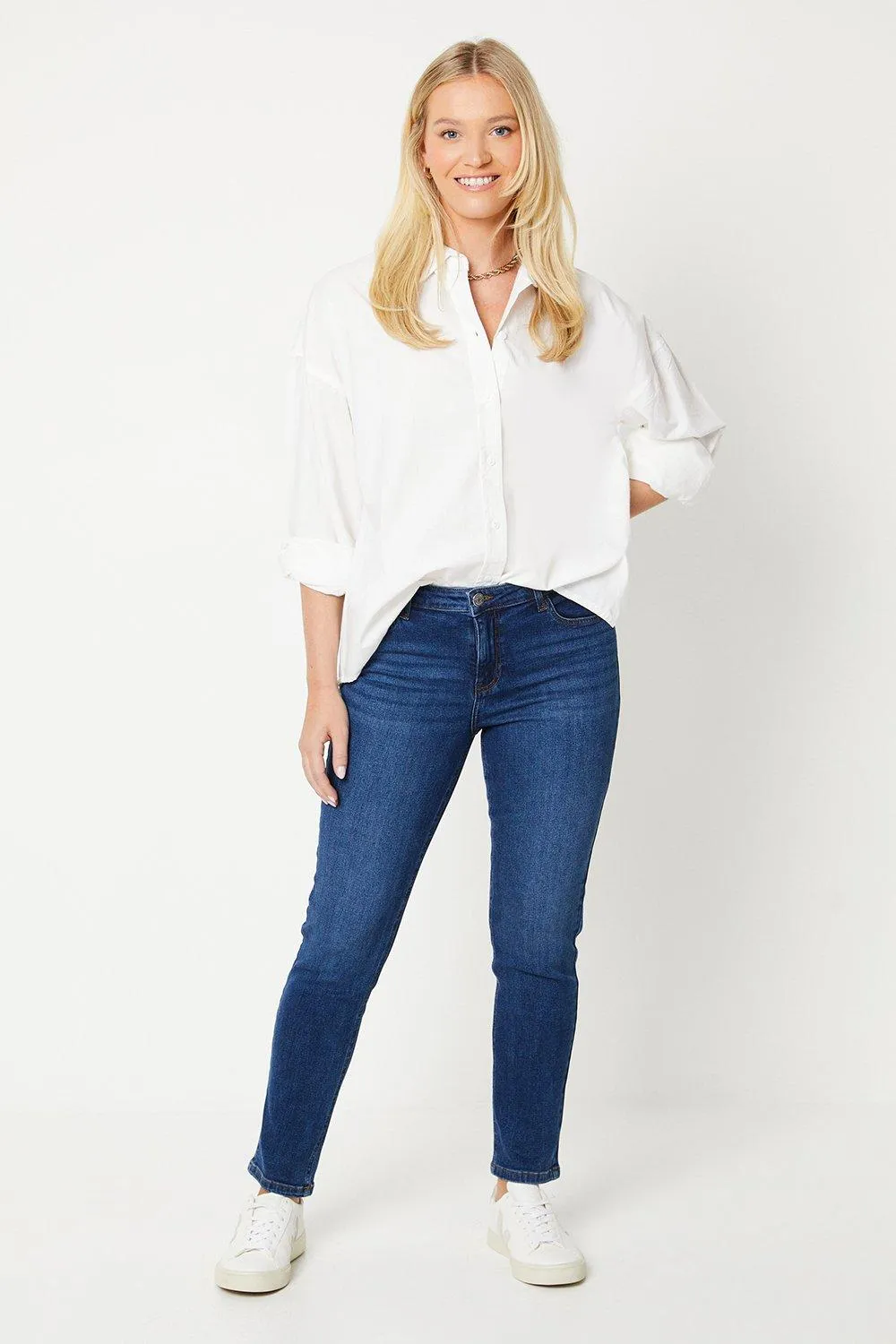

Комфортные эластичные узкие джинсы Dorothy Perkins, синий