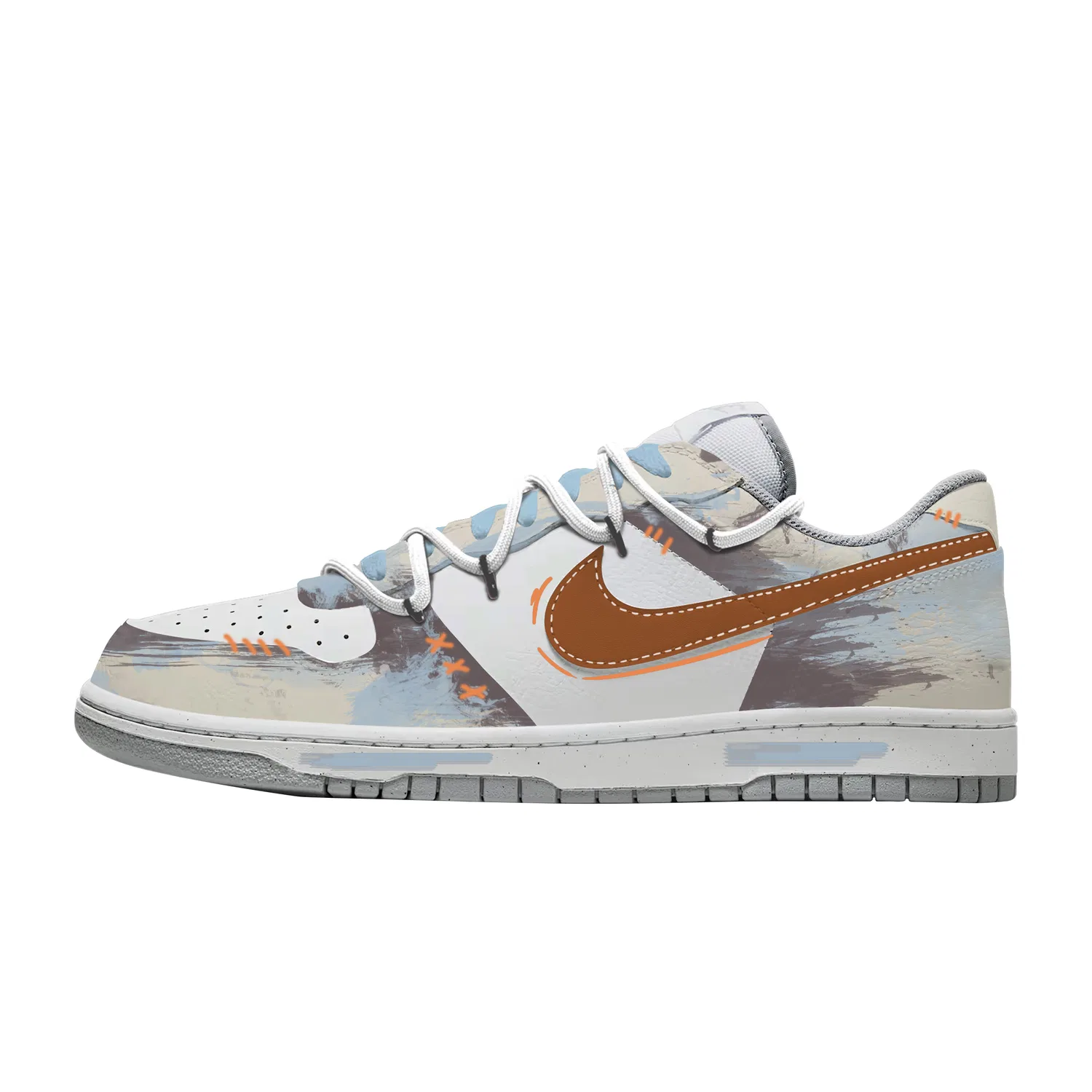 Кроссовки кожаные Nike Big Low Ecru