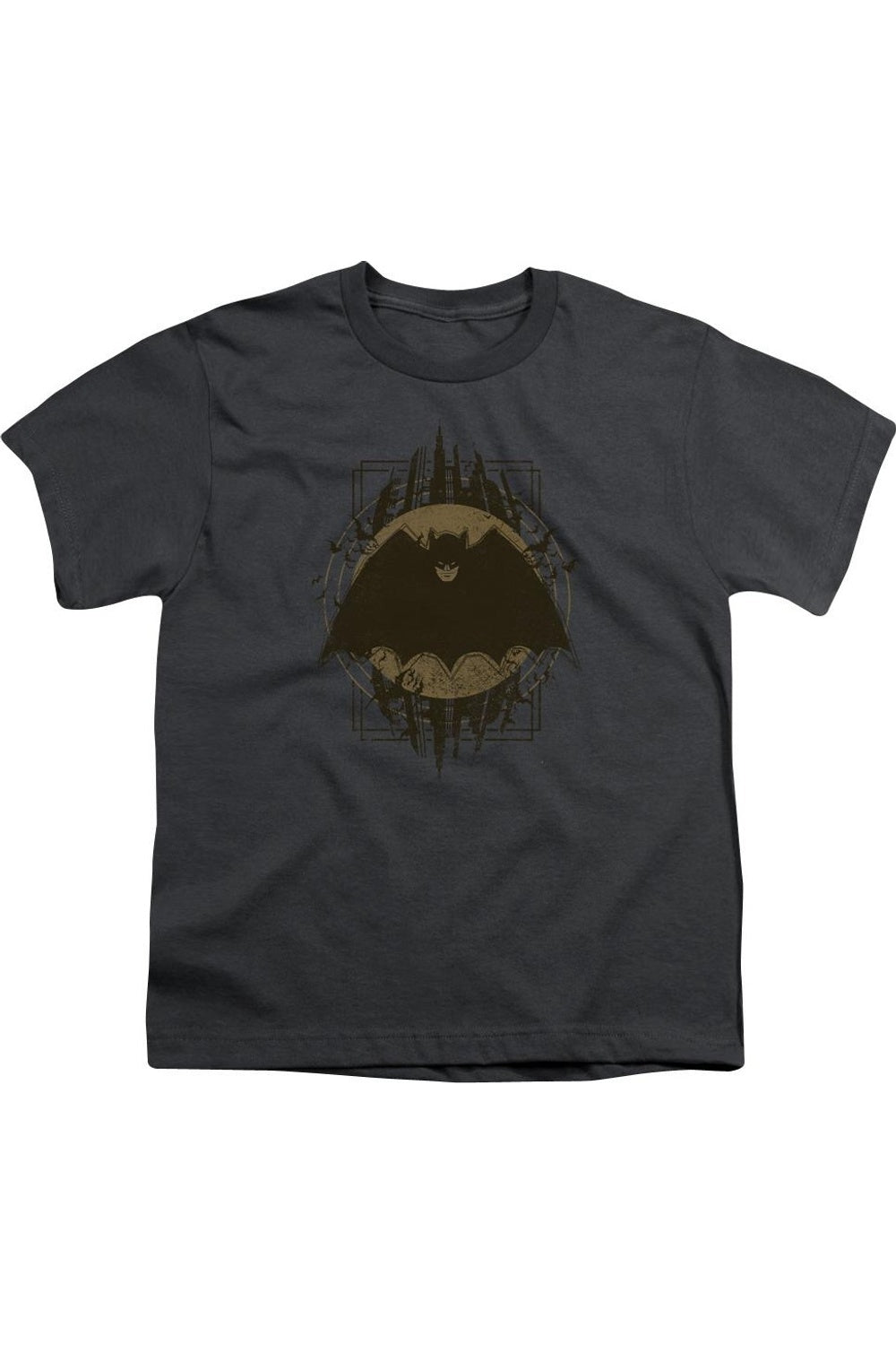 

Футболка с коротким рукавом для детей с логотипом Batman Gildan, Charcoal