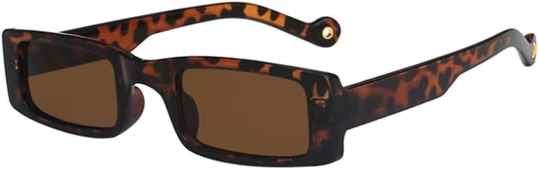 

Солнцезащитные очки с защитой UV400 | Маленькая оправа, линзы конфетного цвета | Для женщин и мужчин, для занятий спортом на открытом воздухе и вождения DSVIGF, Leopard Brown