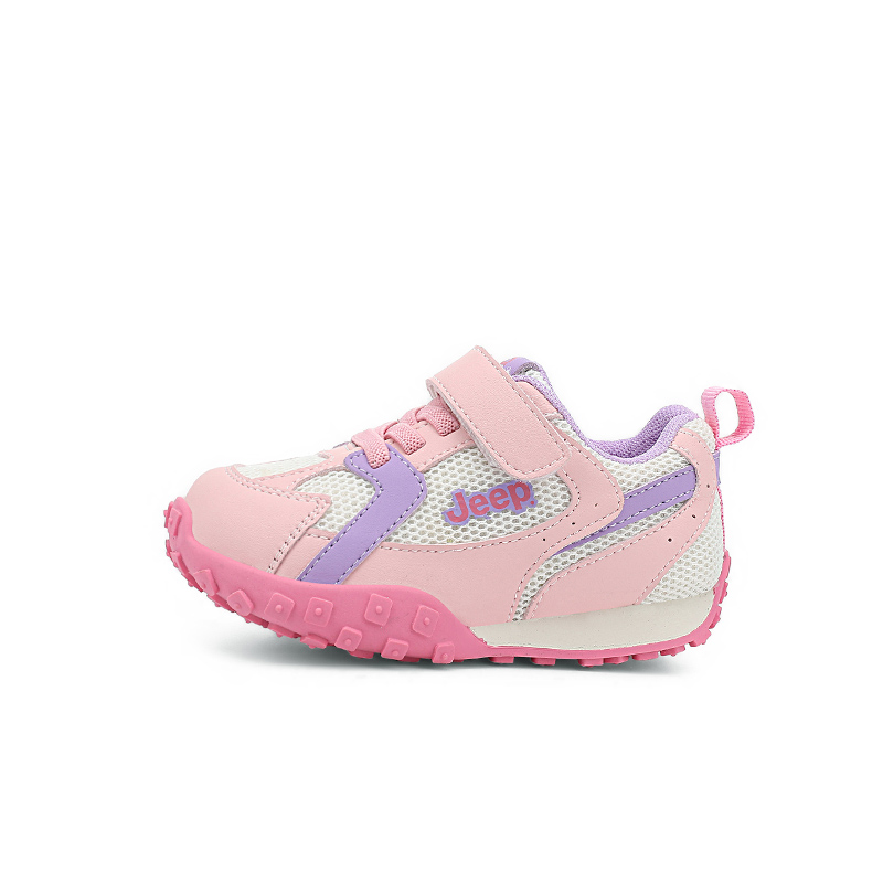 

Износостойкие противоскользящие низкие детские повседневные кроссовки для детей 3-7 лет Jeep, лиловый/розовый