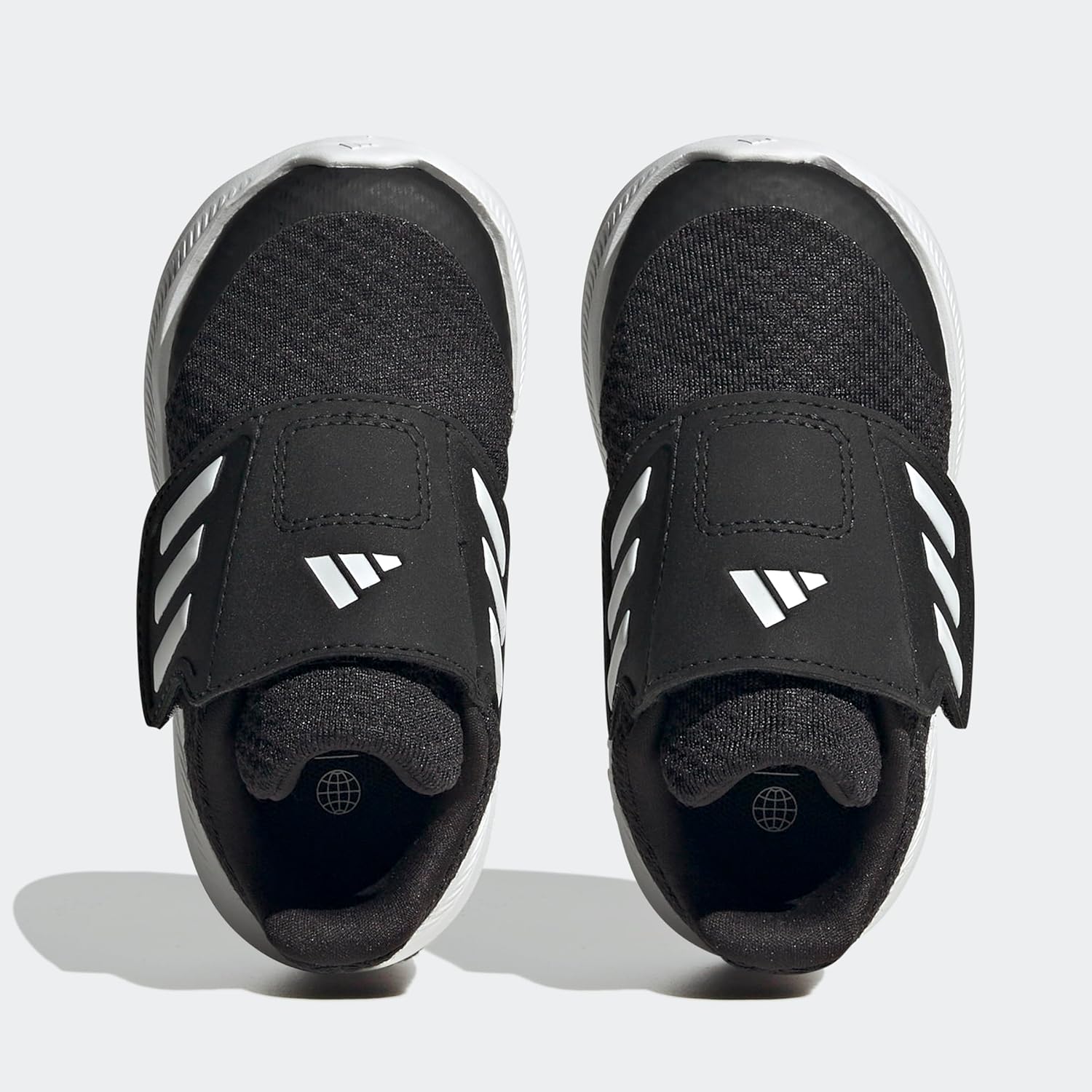 Кроссовки adidas Falcon 3 для мальчиков и девочек с шнуровкой для бега, белый/черный — фото 4
