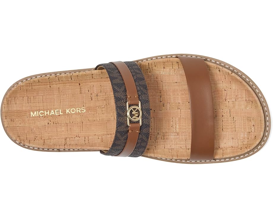 Сандалии MICHAEL Michael Kors Mandy Flat Sandal, цвет Brown/Luggage — фото 2