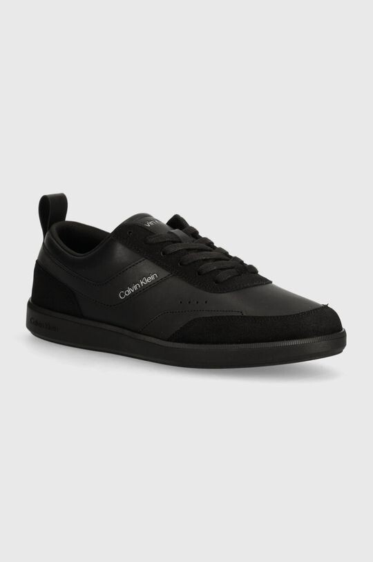

Кожаные кроссовки HM0HM00851 LOW TOP LACE UP LTH MIX Calvin Klein, черный
