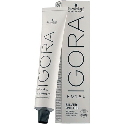 

Профессиональная перманентная краска для волос Igora Royal Absolutes Silverwhite Silver 60 мл, Schwarzkopf