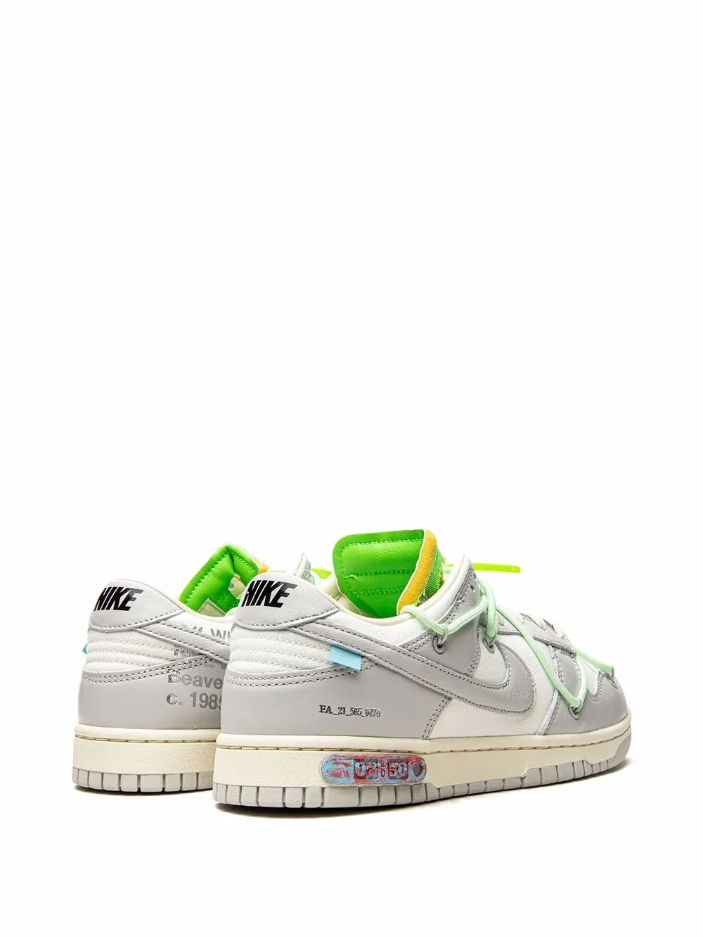 Кроссовки Dunk Low из коллаборации с Off-White Nike X Off-White, белый — фото 3