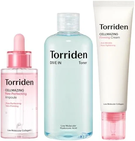 Набор косметики Torriden: сыворотка Selmazing Collagen 30 мл, тонер Dive 300 мл, крем Collagen Firming 60 мл