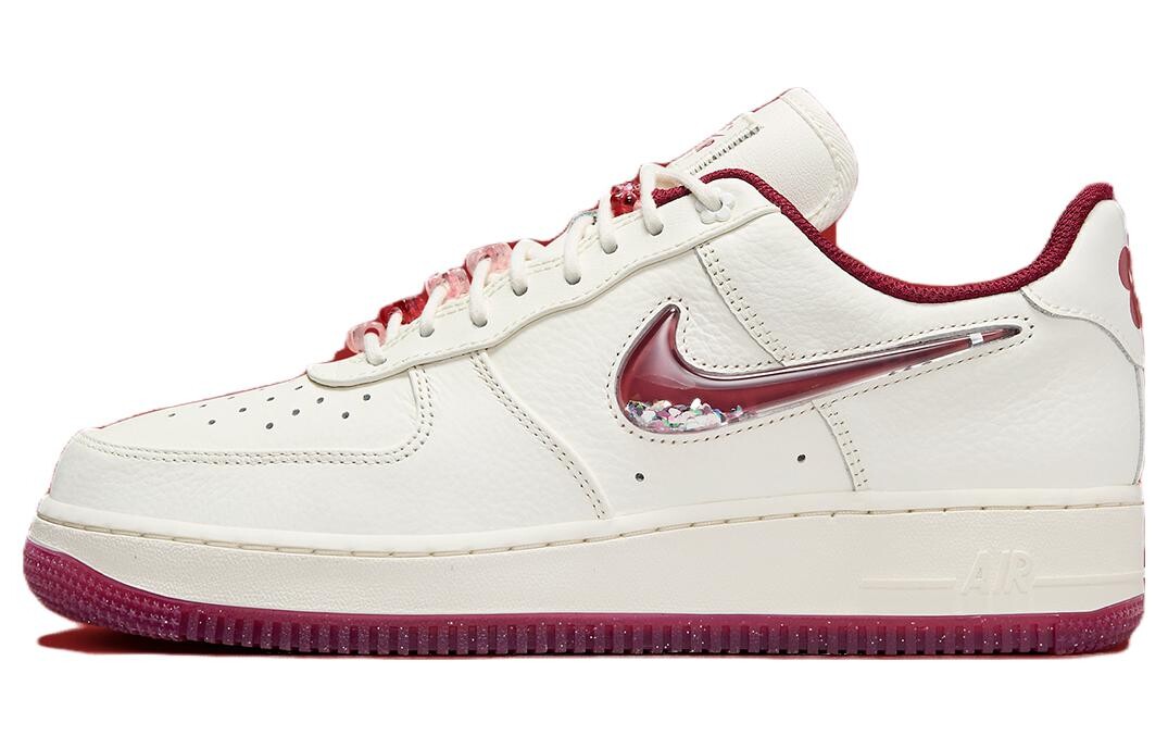 Женские кроссовки для скейтбординга Nike Air Force 1 Low, Белый/Красный