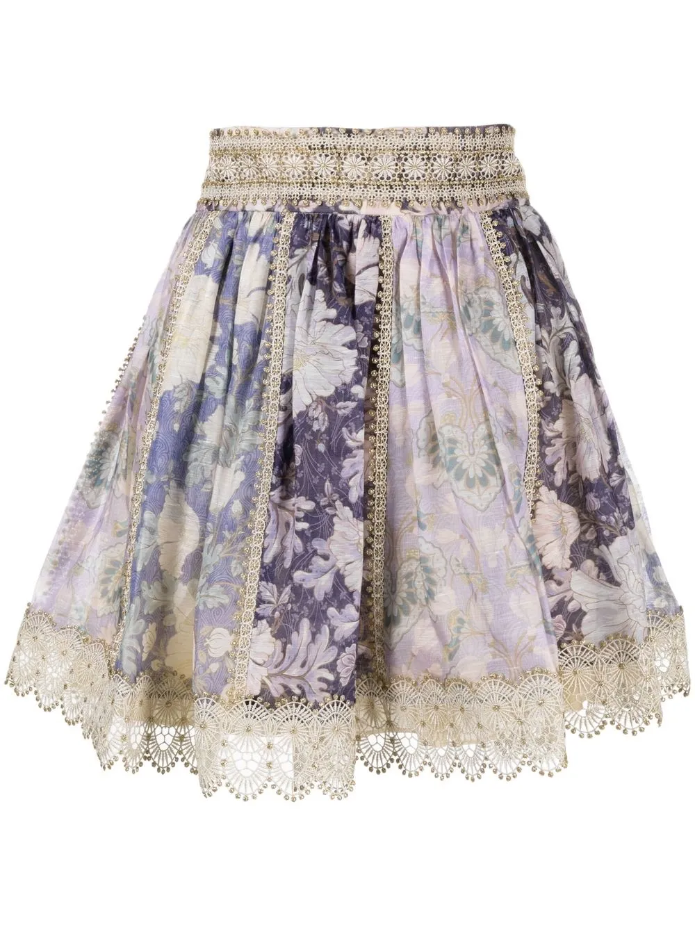 

Юбка Celestial со вставками ZIMMERMANN, фиолетовый