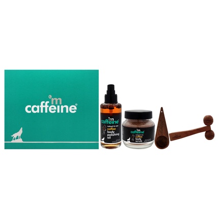 

Подарочный набор McAfeine Coffee Destress Gift Kit из 4 предметов, включая: масло для тела Naked And Raw Coffee объемом 338 унций, скраб Naked And Raw Coffee объемом 35 унций, ложку для кокосового заваривания и деревянный массажер Mcaffeine