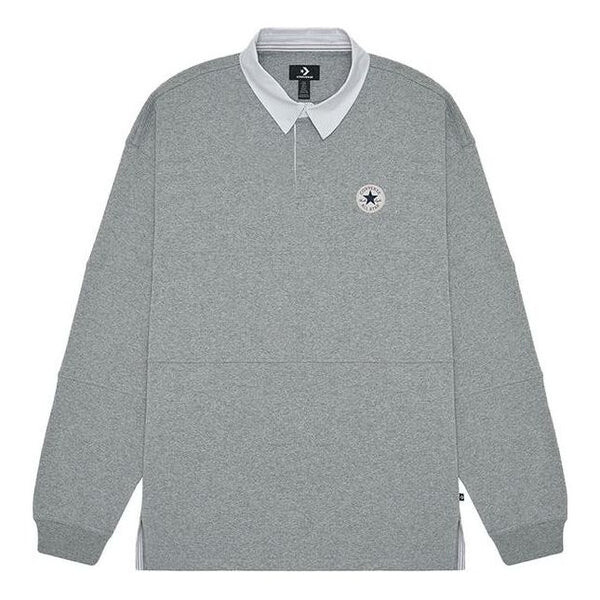 

Рубашка поло all star long sleeve rugby 'grey' Converse, серый