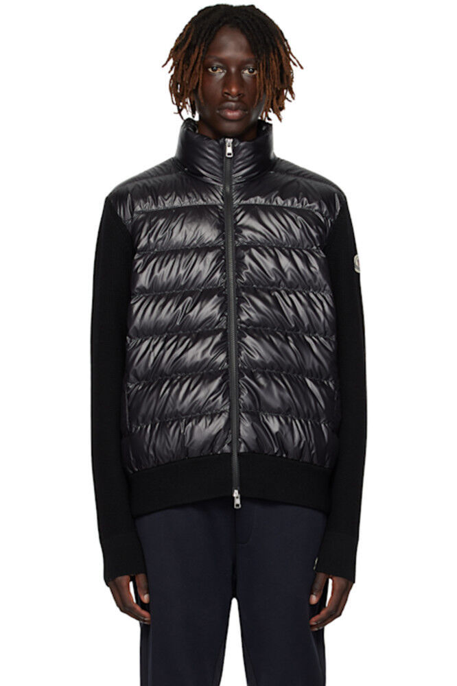 

Черный вставной пуховик Moncler