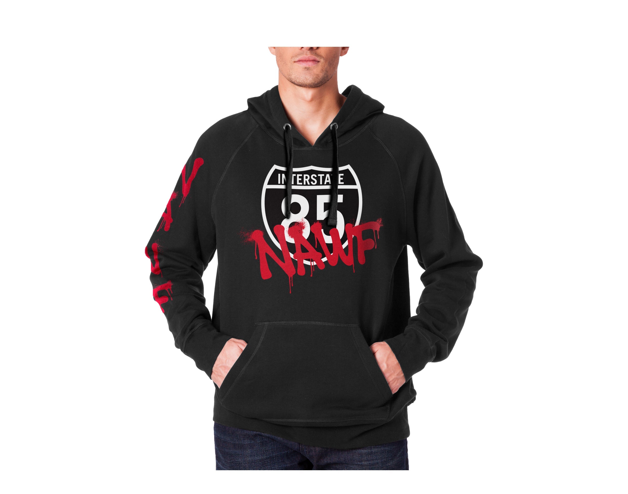 

Мужская толстовка с капюшоном New Era x Offset I-85 NAWF из флиса черного цвета 12472011