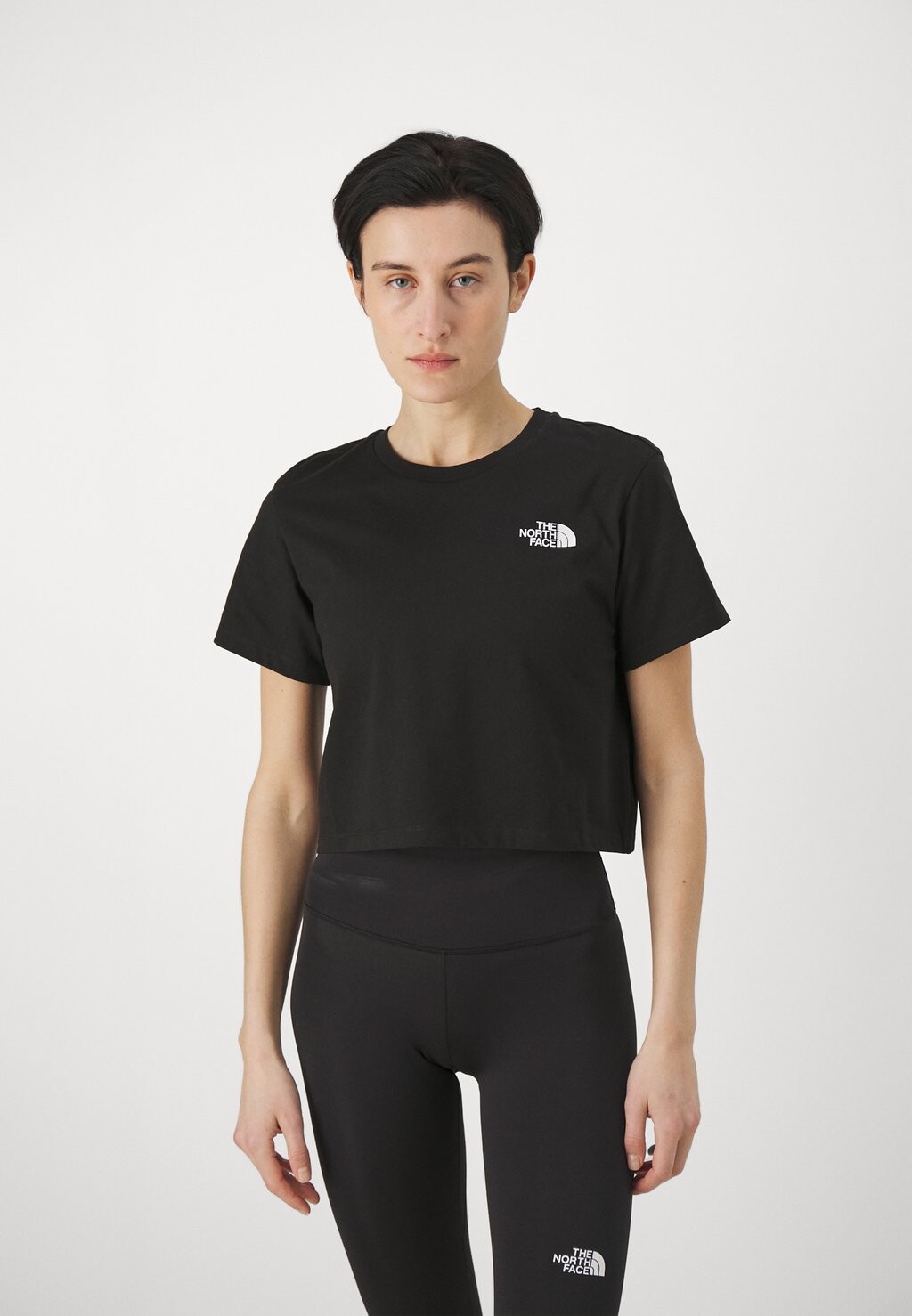 

Футболка с принтом Cropped Simple Dome Tee The North Face, цвет tnf black