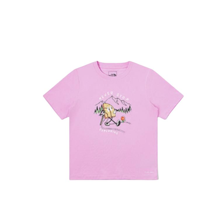 

THE NORTH FACE Футболка розовая детская, Розовый, THE NORTH FACE Футболка розовая детская