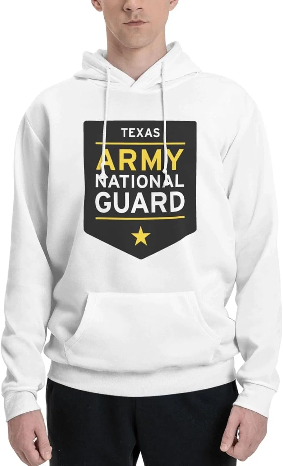 Свитшот Texas Army National Guard с капюшоном и карманом Generic, белый