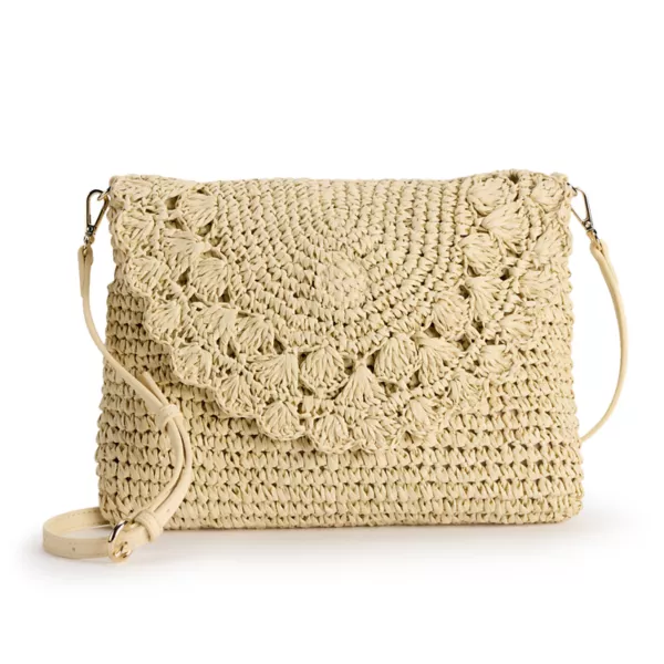 

Сумка через плечо Candace с гребешком и крючком Lc Lauren Conrad, цвет light natural straw
