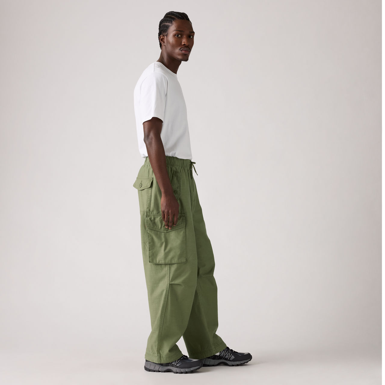 Мужские брюки-карго Baggy Field Levi's, Four Leaf Clover - Green — фото 4