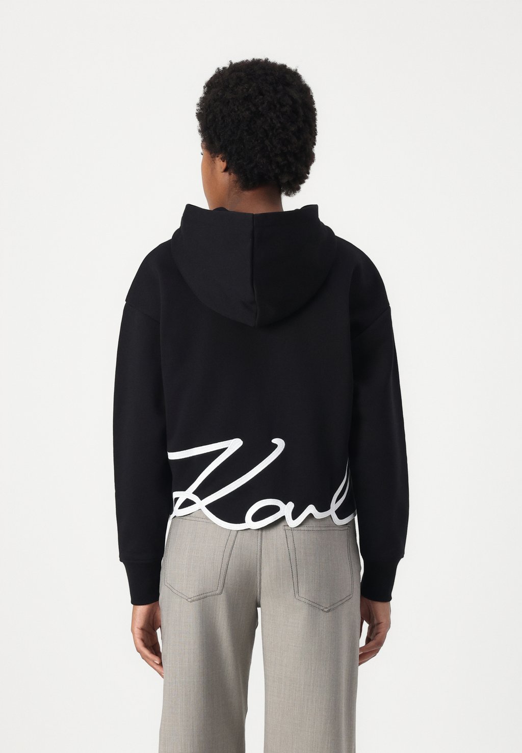 

Толстовка на молнии HEM SIGNATURE ZIP UP HOODIE KARL LAGERFELD, черный