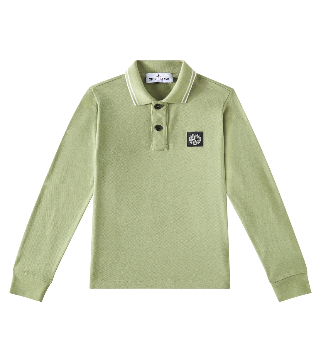 

Хлопковый свитер-поло Compass Stone Island Junior, Sage